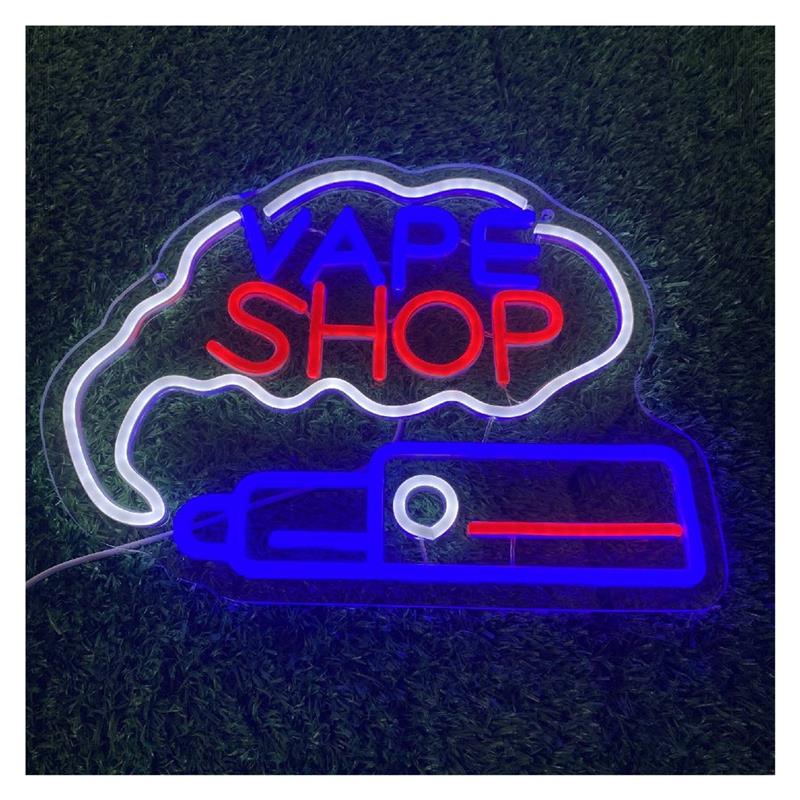 Vaping Shop - Tanda Neon Bisnis Toko Vape Lampu