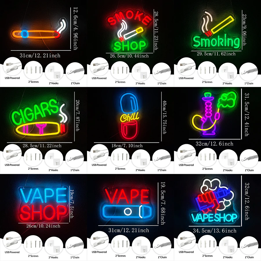 Layar Iklan LED USB Terang unt - Vaping Shop ulasan dan harga