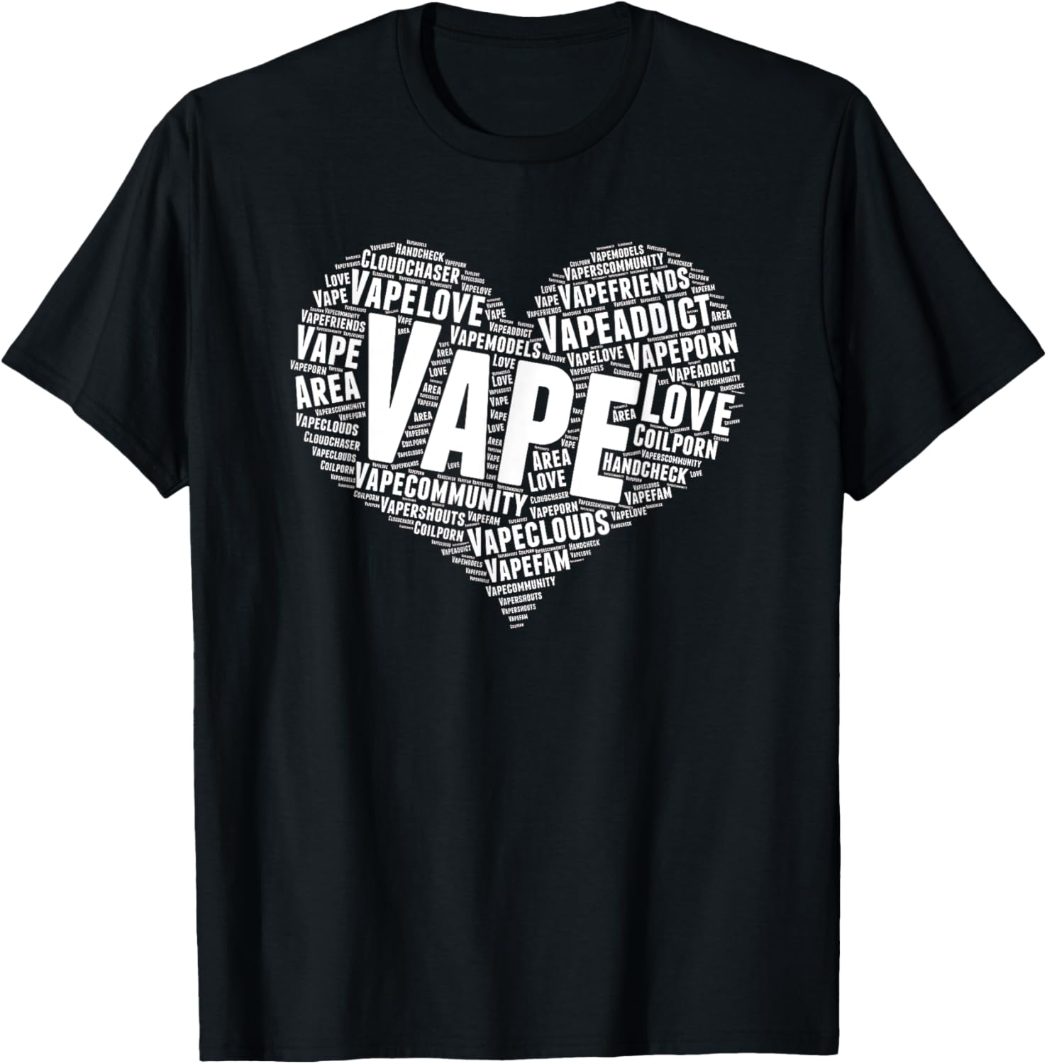 Kaos Grafis Vape Heart Word Cl - Vaping Shop ulasan dan harga